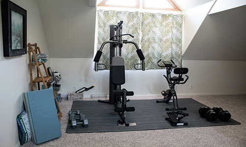 Exercise room flooring